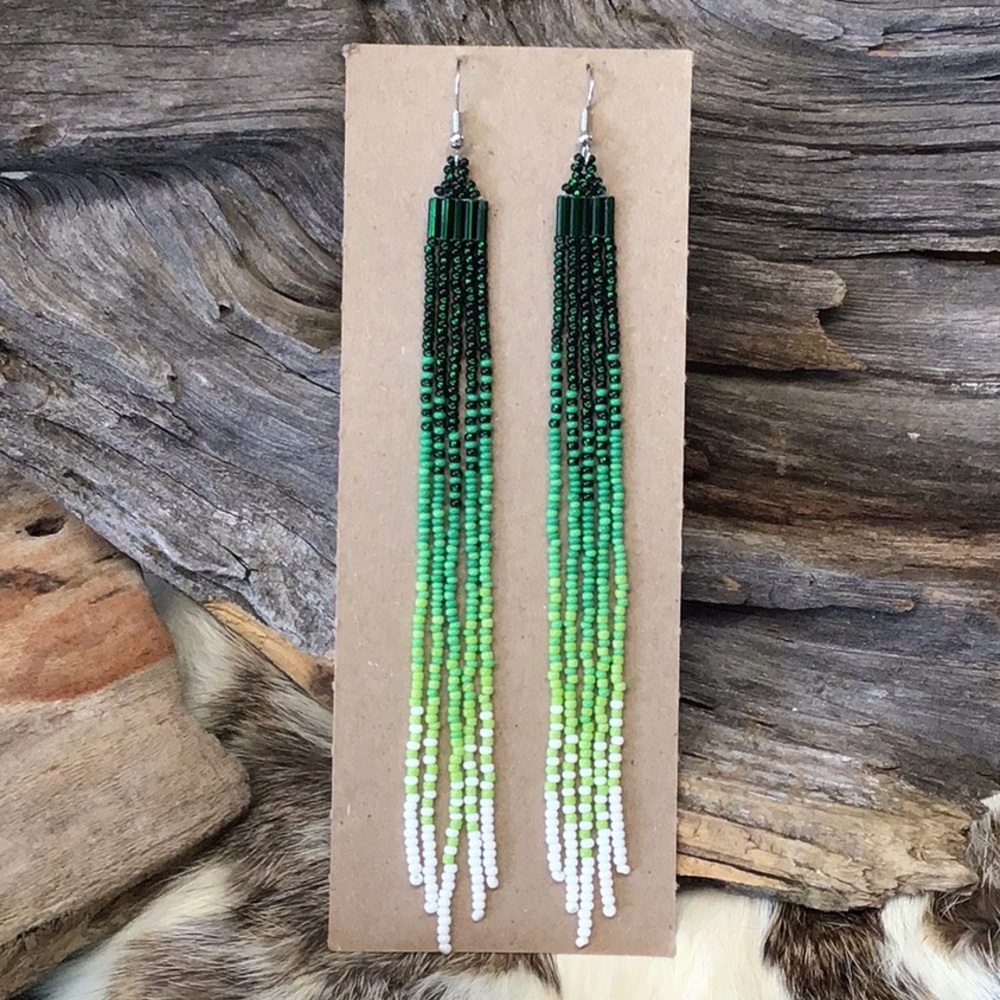 Long Beaded Earrings